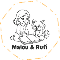 Logo von Malou & Rufi – kindgerechtes Lern- und Buchprojekt mit Illustrationen.